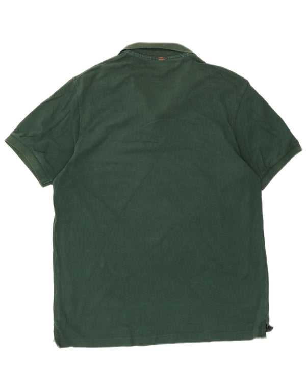 Sun68 Mens Polo Shirt Large Green Cotton