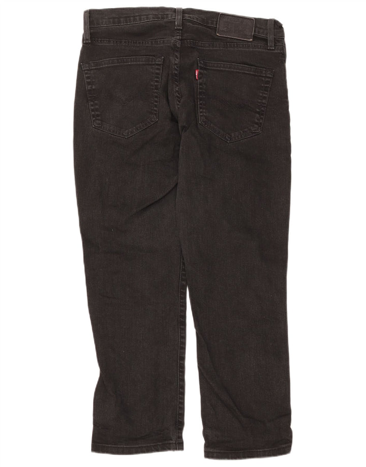 LEVI'S Mens Straight Jeans W33 L26  Black Cotton