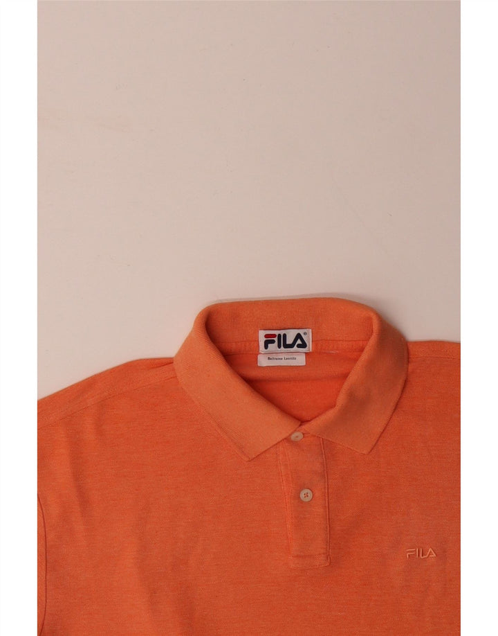 FILA Mens Polo Shirt XL Orange