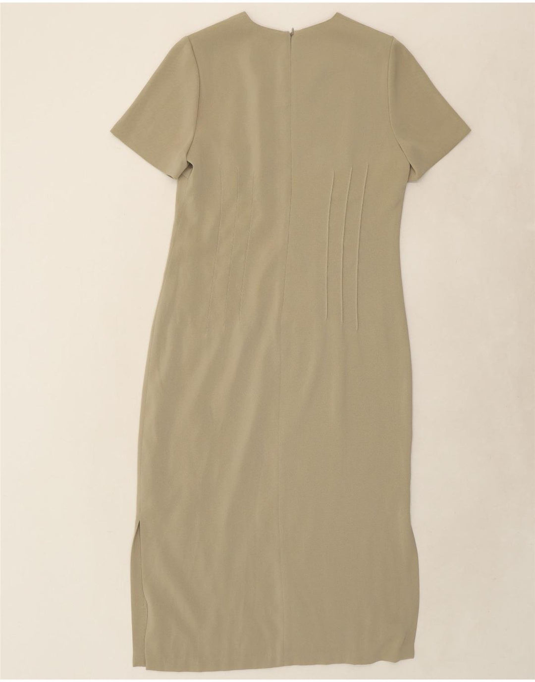LA ROCHELLE Womens Maxi Dress UK 12 Medium Beige Polyester Vintage La Rochelle and Second-Hand La Rochelle from Messina Hembry 