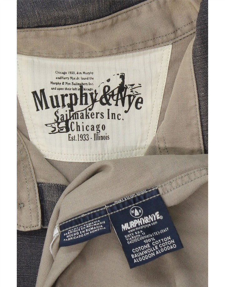 MURPHY & NYE Mens Shirt 2XL Grey Cotton