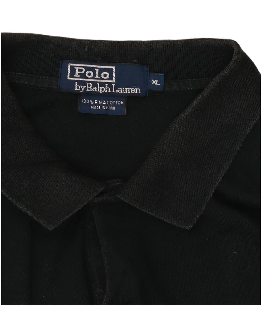 POLO RALPH LAUREN Mens Polo Shirt XL Black Cotton