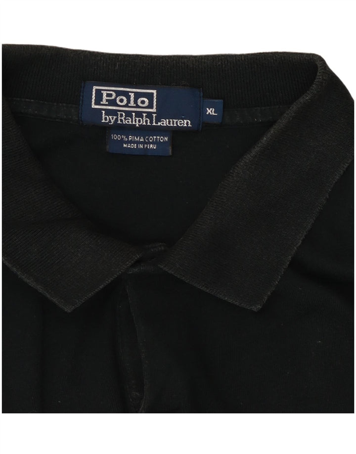 POLO RALPH LAUREN Mens Polo Shirt XL Black Cotton