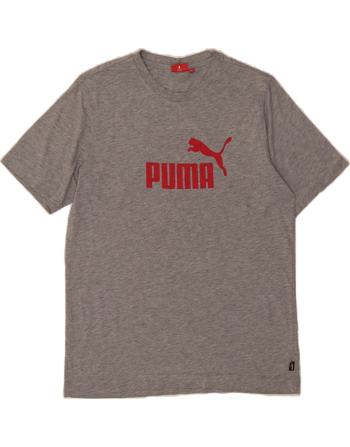 PUMA Mens Graphic T-Shirt Top Medium Grey Vintage Puma and Second-Hand Puma from Messina Hembry 