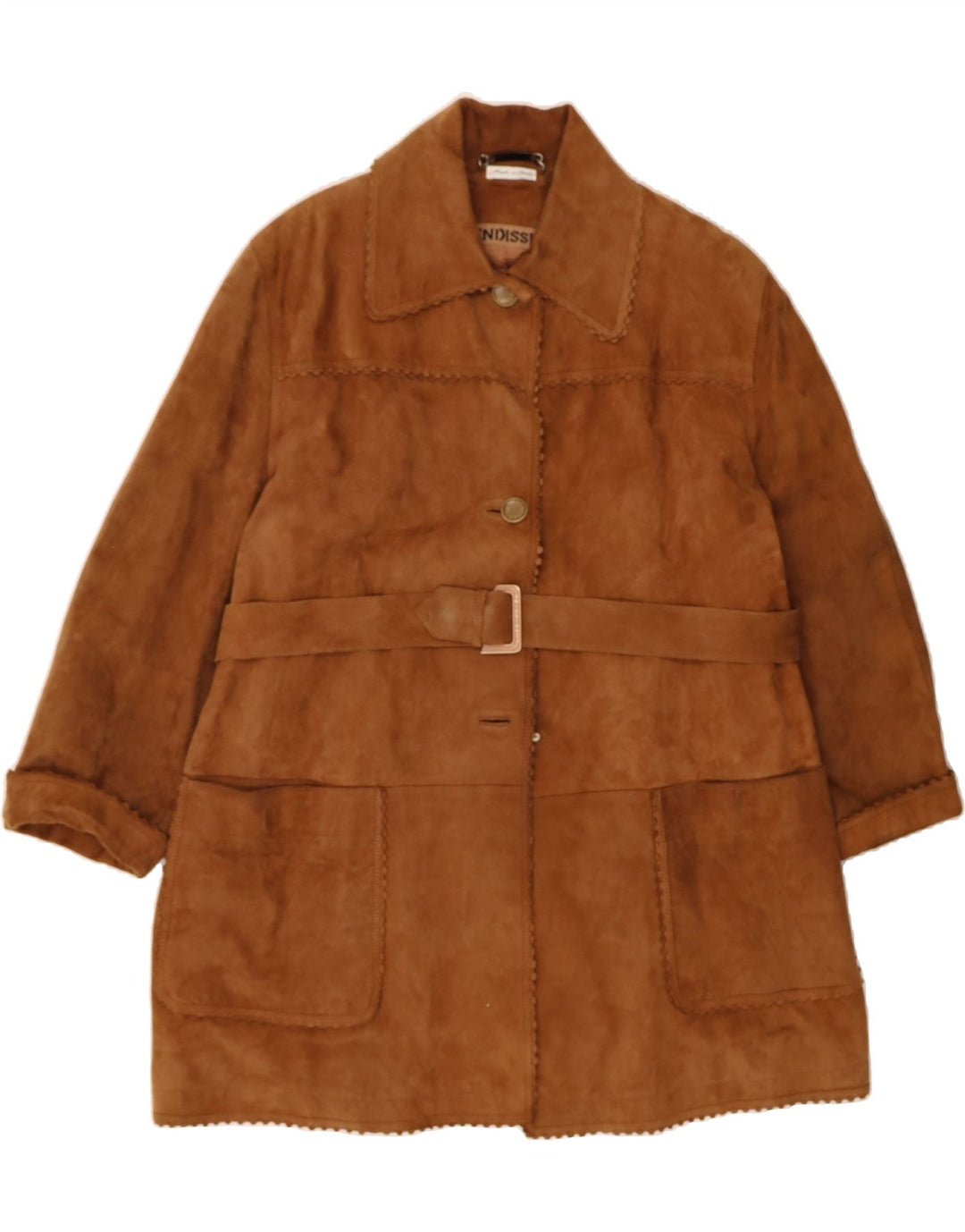 FENDISSIME Mens Suede Jacket UK 40 Large Brown Vintage Fendissime and Second-Hand Fendissime from Messina Hembry 