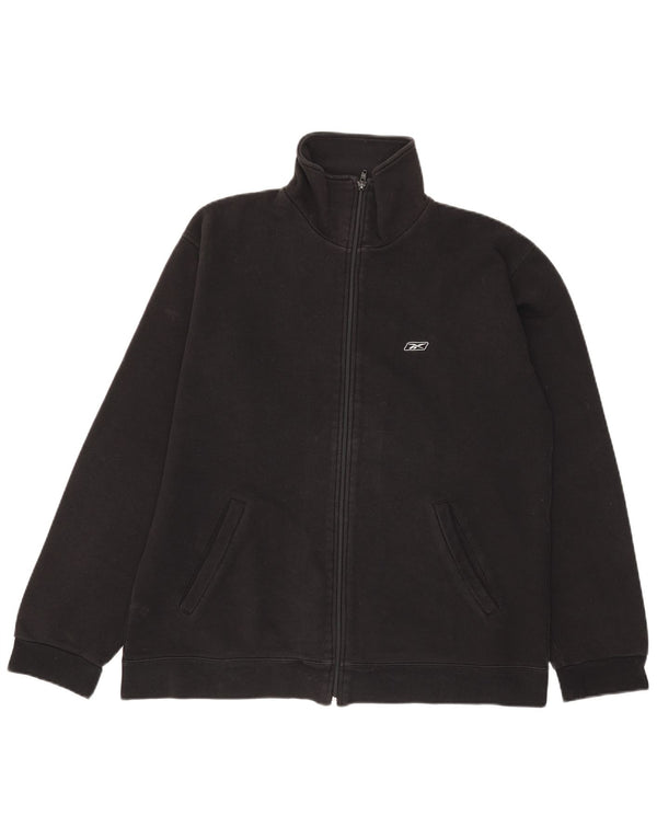 Reebok Mens Tracksuit Top Jacket Medium Black Cotton