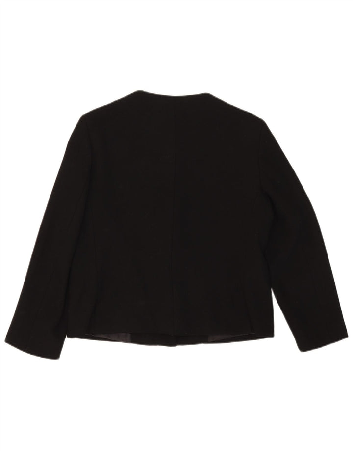 Zara Womens 1 Button Blazer Jacket UK 12 Medium Black