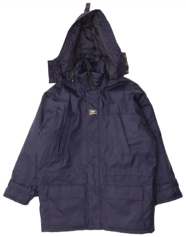 Helly Hansen Mens Hooded Oversized Padded Coat UK 36 Small Navy Blue