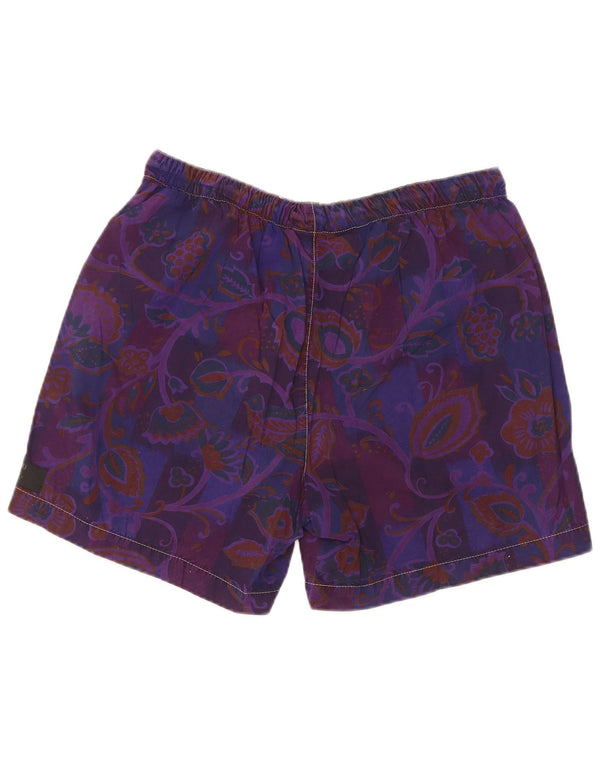 Post Card Womens Casual Shorts W32 Large Purple Floral