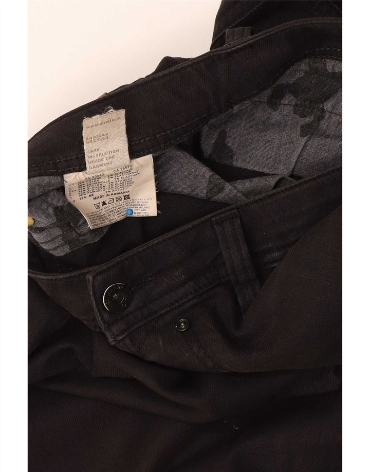 Diesel Mens Slim Jeans W34 L34 Black Cotton