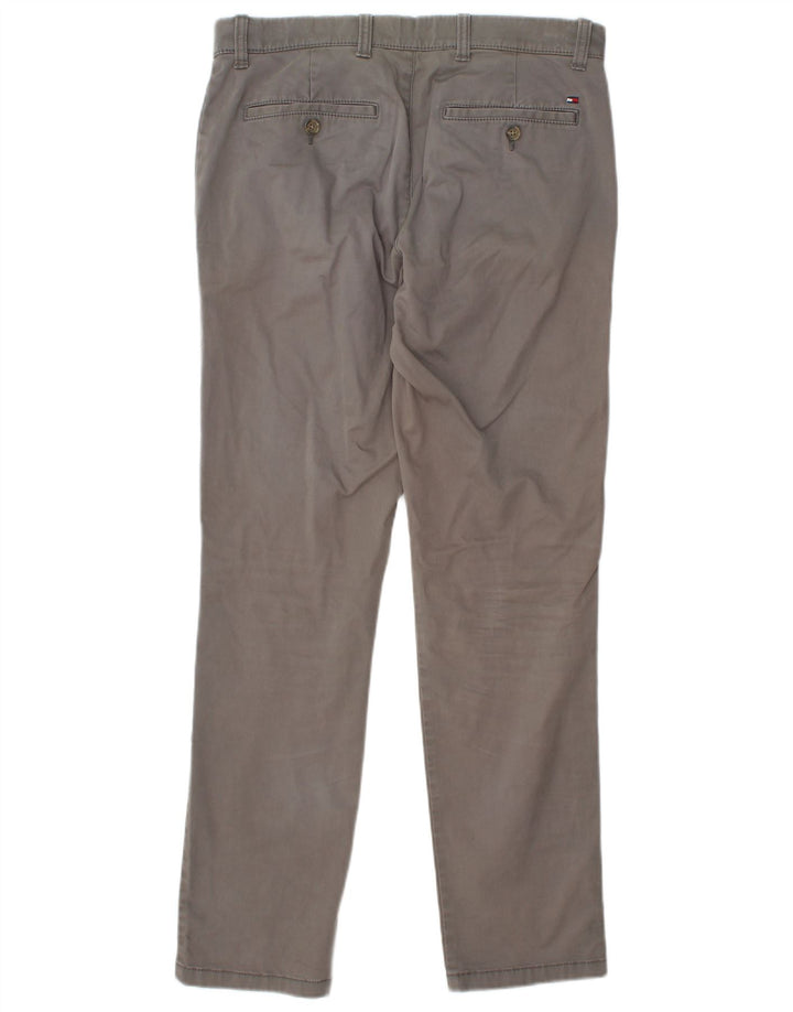 TOMMY HILFIGER Mens Etroite Slim Fit Chino Trousers W31 L32 Grey Cotton