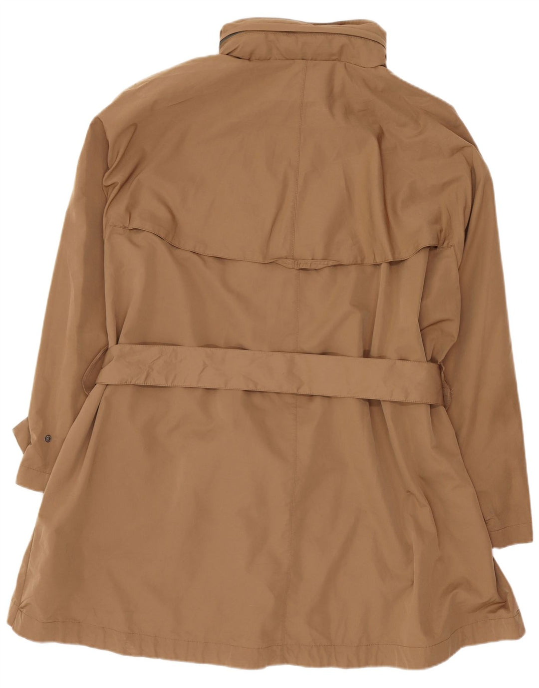 Zara Womens Hooded Regular Fit Rain Jacket XL Brown