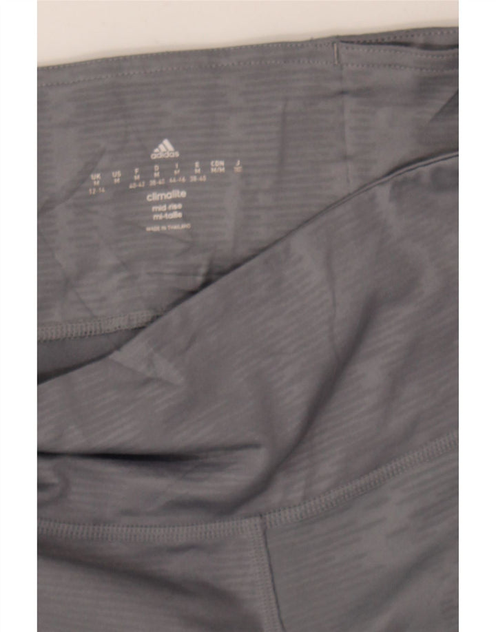 ADIDAS Womens Climalite Capri Leggings UK 12/14 Medium  Grey Vintage Adidas and Second-Hand Adidas from Messina Hembry 