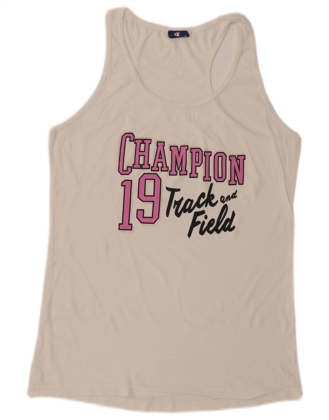 CHAMPION Womens Graphic Vest Top UK 20 2XL White