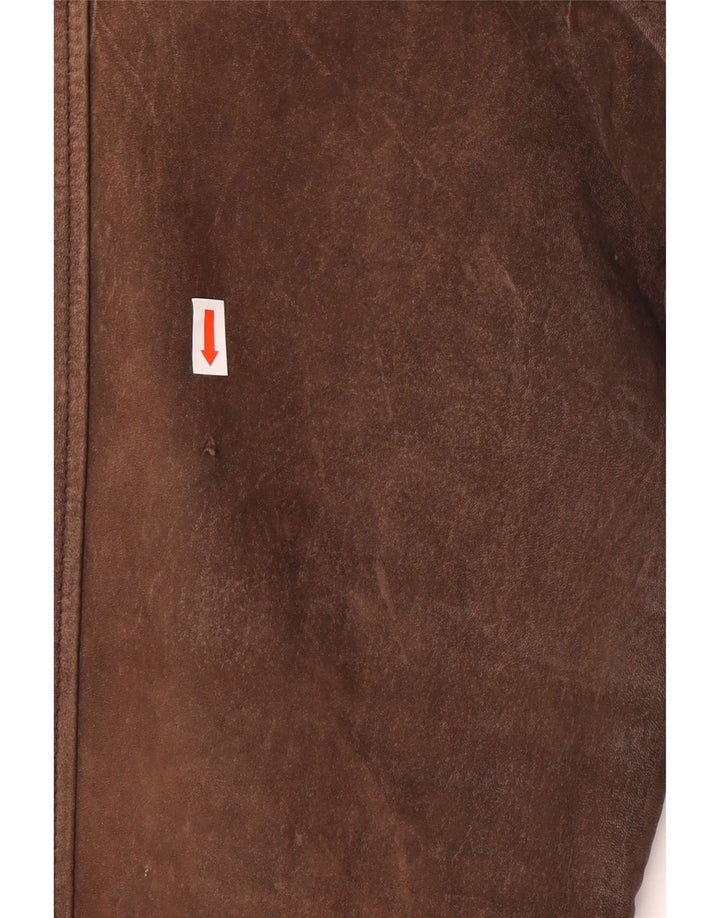 Vintage Mens Leather Jacket UK 42 XL Brown Leather