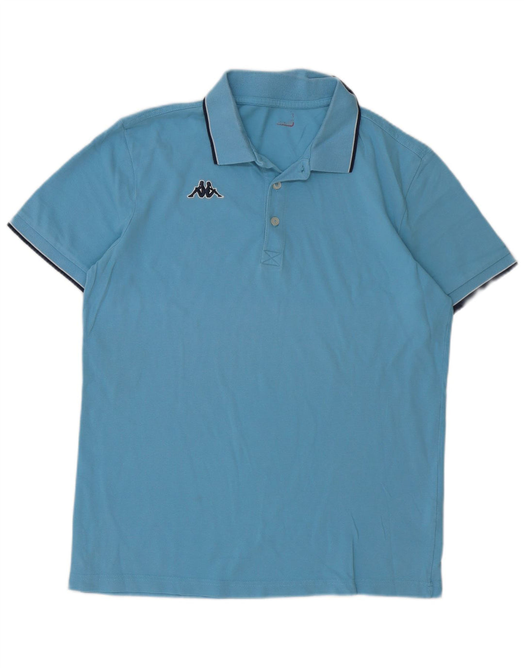 Kappa Mens Polo Shirt Medium Blue Cotton