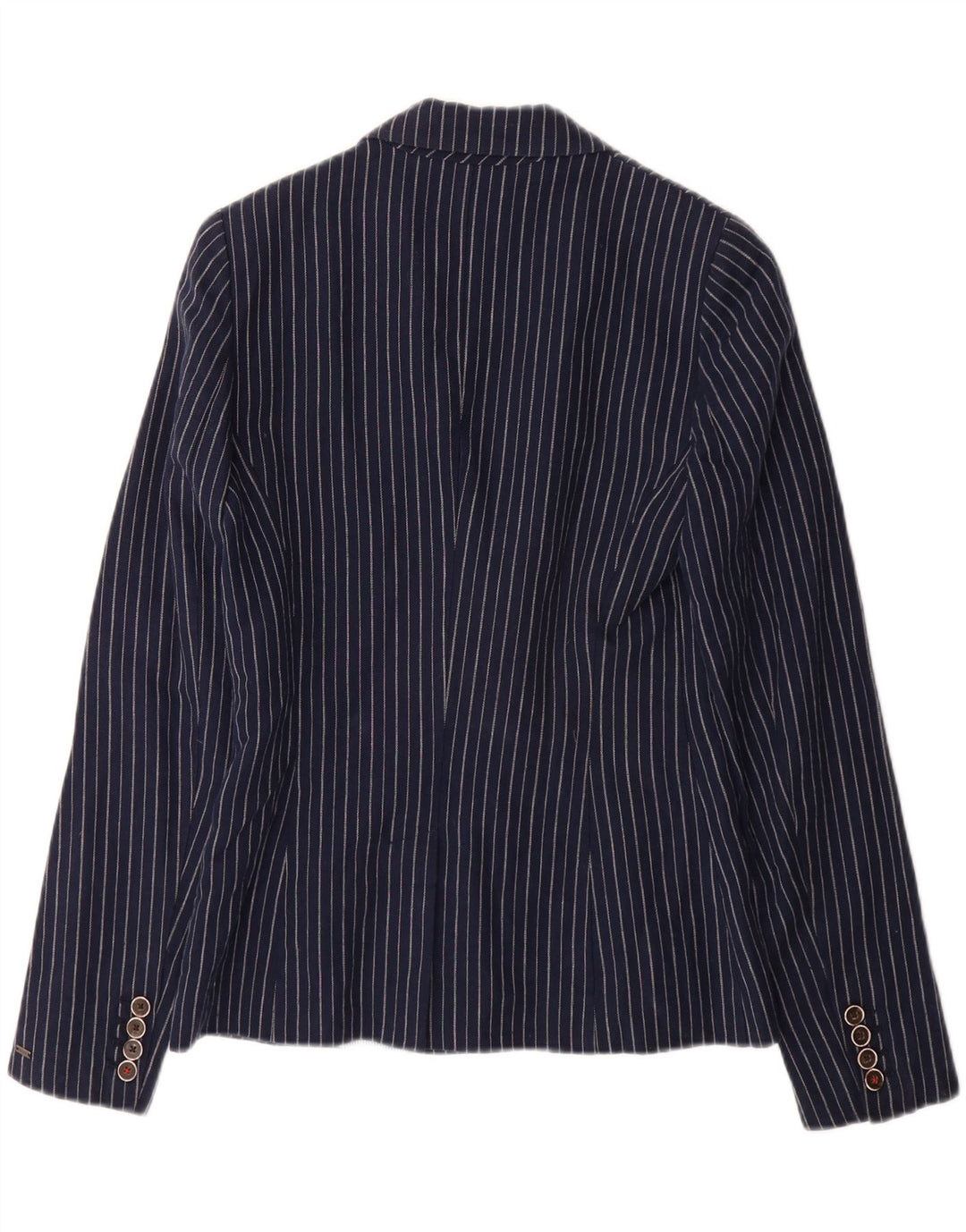 TOMMY HILFIGER Womens Blazer Jacket US 6 Medium Navy Blue Pinstripe Vintage Tommy Hilfiger and Second-Hand Tommy Hilfiger from Messina Hembry 