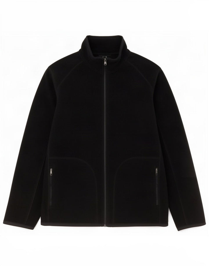 Marks & Spencer Mens Fleece Jacket UK 40 Large Black Polyester