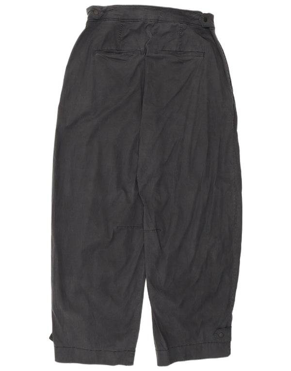 Marks & Spencer Womens High Waist Chino Trousers UK 18 XL W36 L30 Black