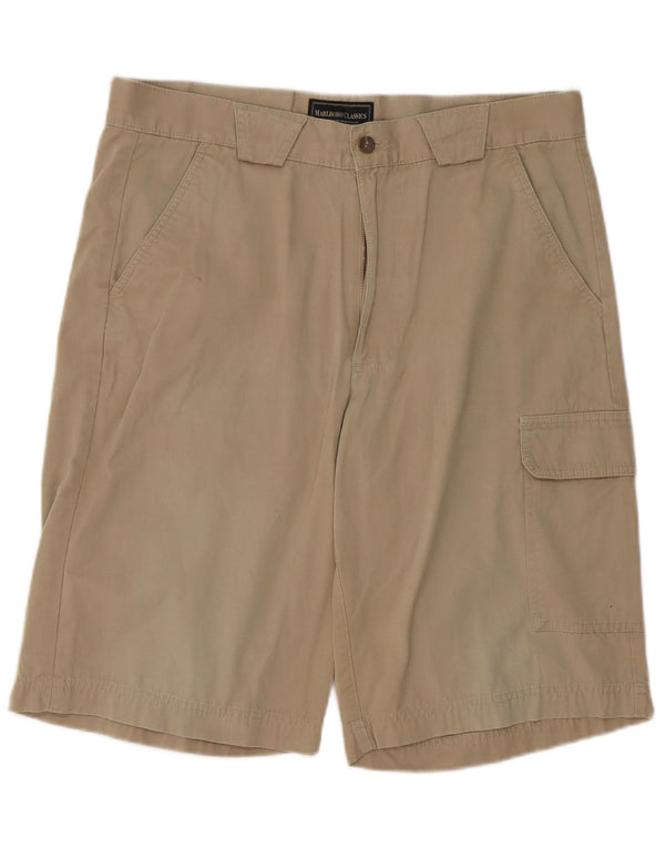 Marlboro Classics Mens Cargo Shorts EU 52 XL W36 Beige Cotton