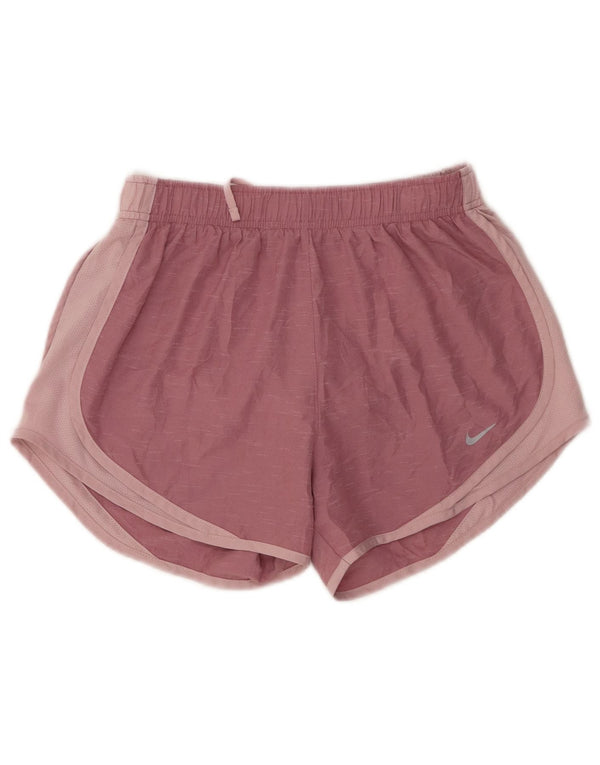Nike Womens Dri Fit Sport Shorts UK 8 Small Pink Flecked Polyester