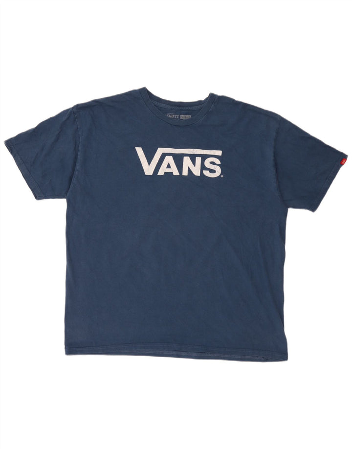 Vans Mens Graphic T-Shirt Top XL Blue Cotton