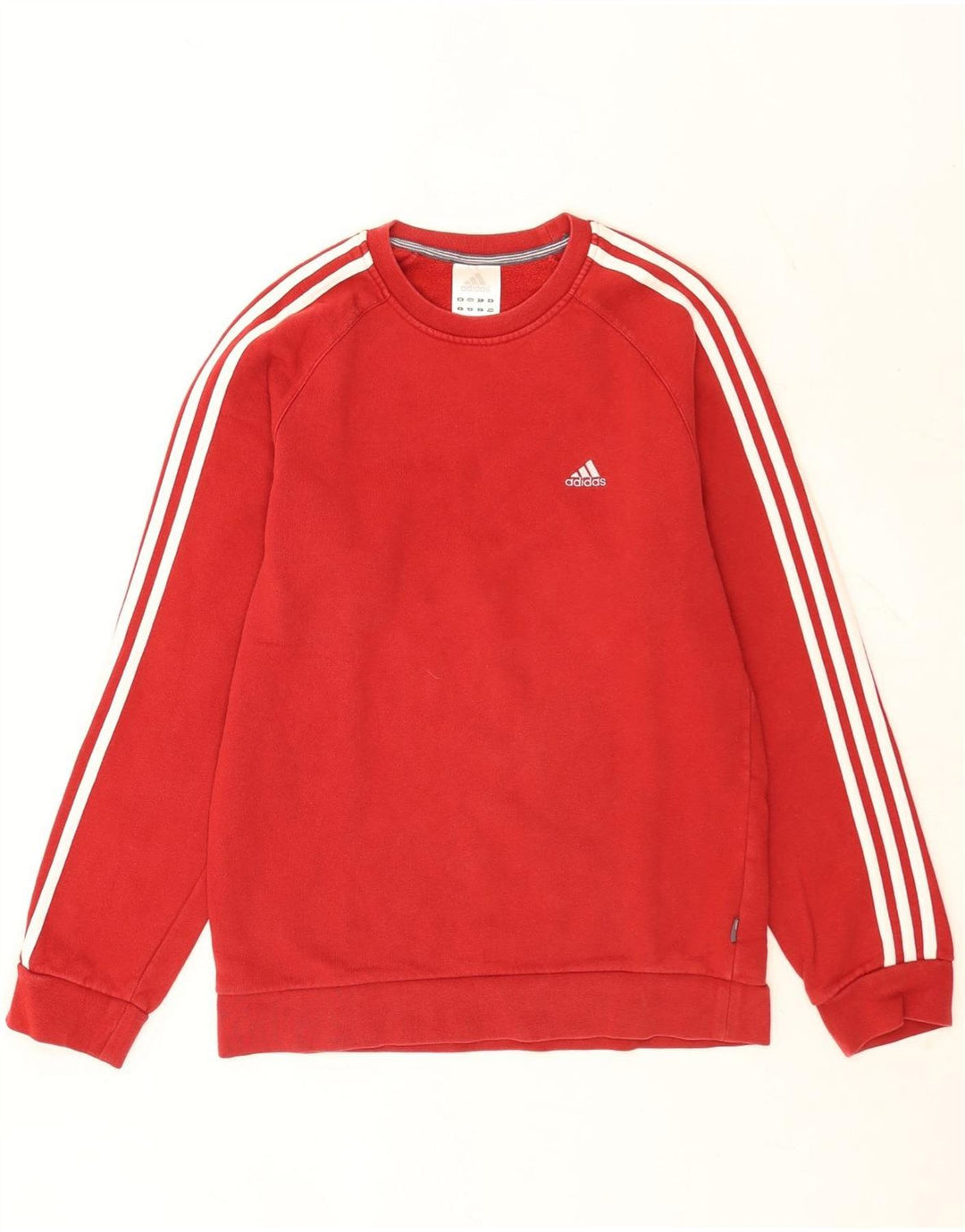 Adidas Mens Sweatshirt Jumper Small Red Colourblock Cotton