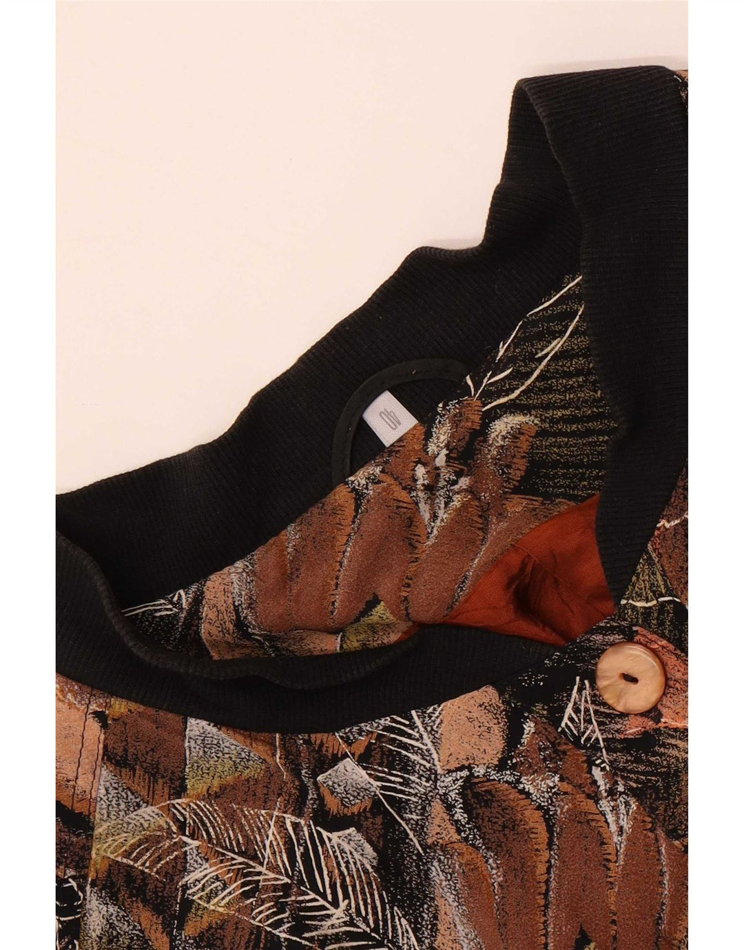 Vintage Womens Bomber Jacket EU 40 Medium Brown Floral