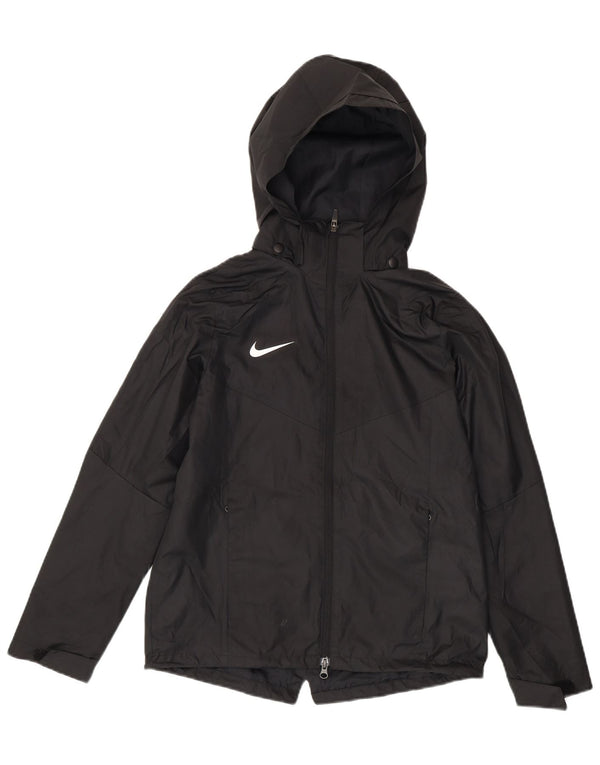 Nike Boys Storm-Fit Hooded Loose Fit Rain Jacket 13-14 Years XL Black