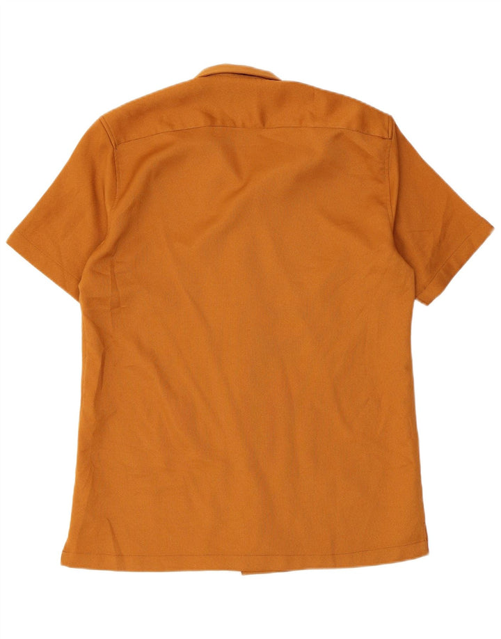 Zara Mens Short Sleeve Relaxed Fit Shirt Small Brown