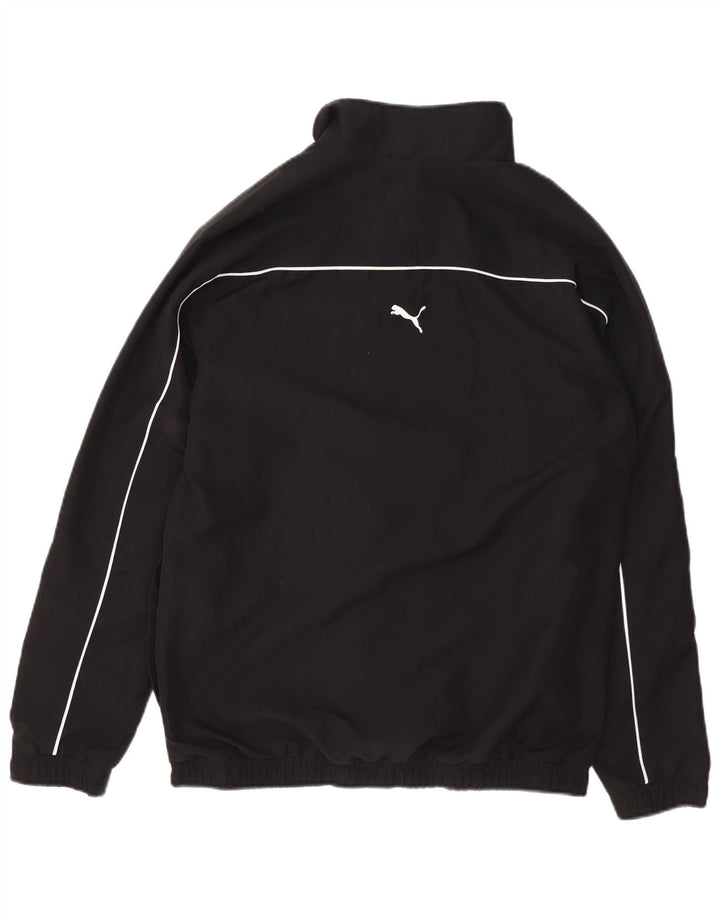 PUMA Mens Graphic Tracksuit Top Jacket Small Black