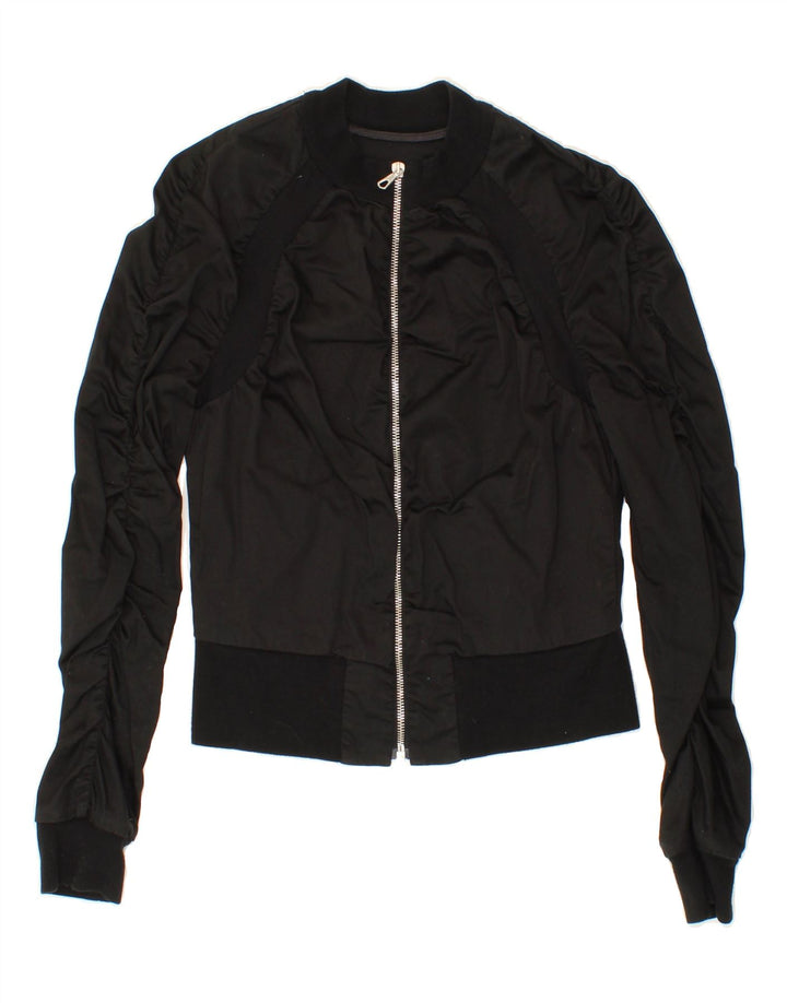 ICEBERG Womens Bomber Jacket IT 44 Medium Black Cotton Vintage Iceberg and Second-Hand Iceberg from Messina Hembry 