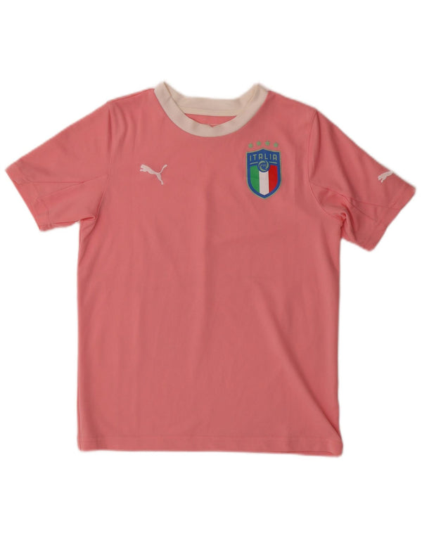 PUMA Girls Italia Graphic T-Shirt Top 11-12 Years Pink