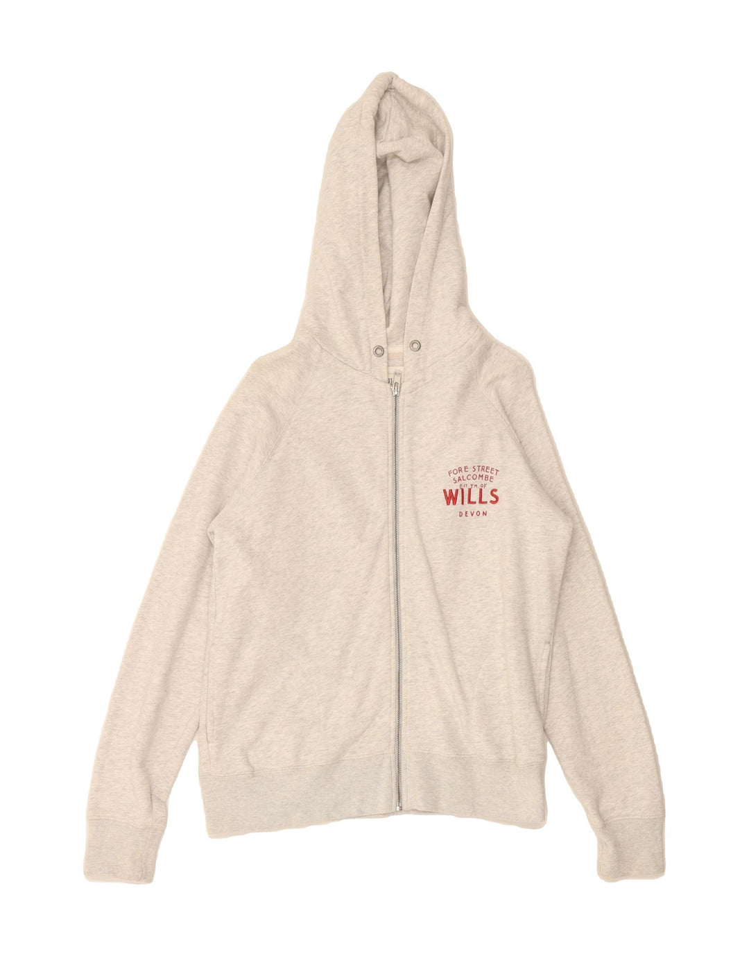 JACK WILLS Womens Devon Zip Hoodie Sweater  UK 12 Medium Grey Flecked Vintage Jack Wills and Second-Hand Jack Wills from Messina Hembry 