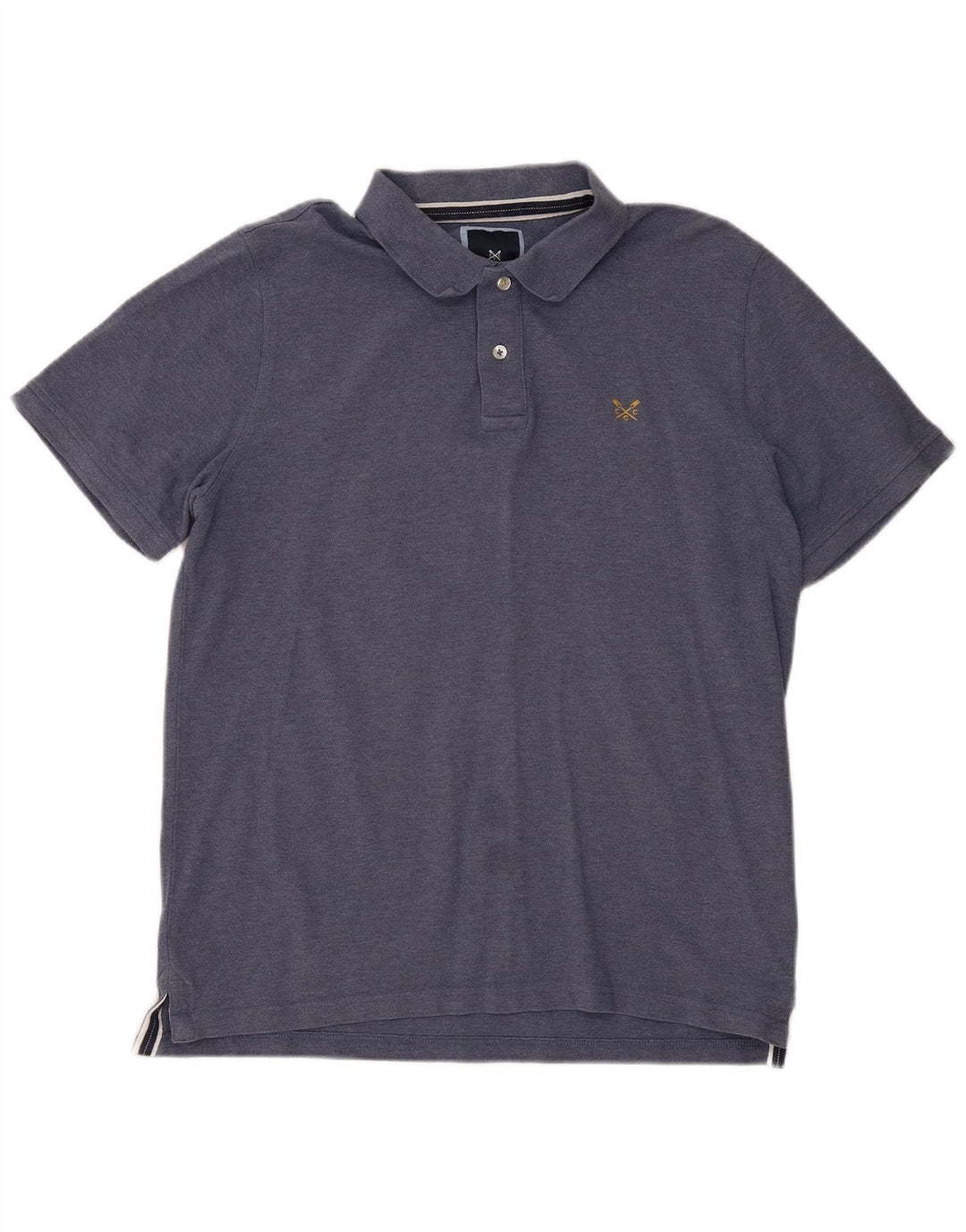 CREW CLOTHING Mens Polo Shirt Large Navy Blue Cotton