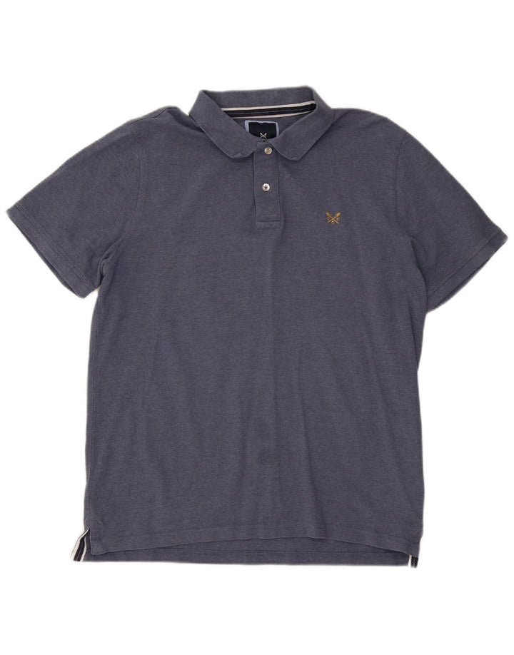 CREW CLOTHING Mens Polo Shirt Large Navy Blue Cotton
