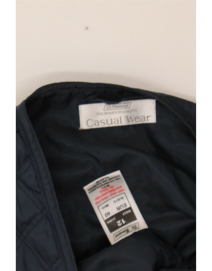 ST. BERNARD Womens Quilted Gilet UK 12 Medium Navy Blue Polyamide Vintage St. Bernard and Second-Hand St. Bernard from Messina Hembry 