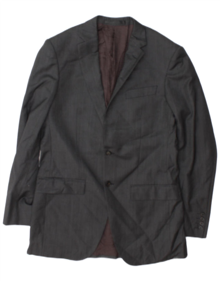 Zignone Mens 2 Button Blazer Jacket UK 38 Medium Grey