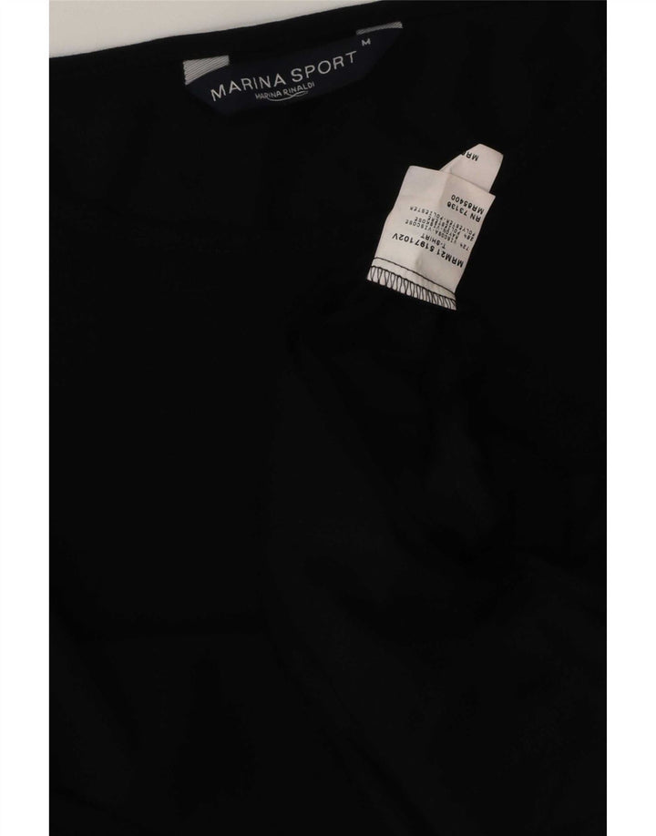 Marina Rinaldi Womens Top 3/4 Sleeve UK 14 Medium Black Viscose