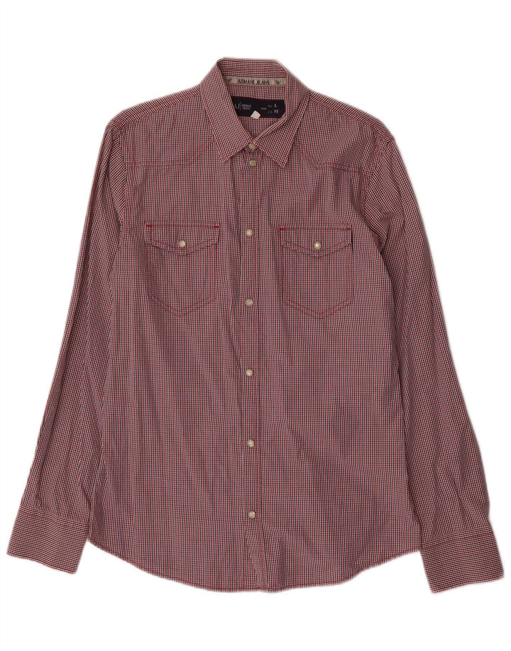 ARMANI JEANS Mens Shirt Medium Multicoloured Check Cotton
