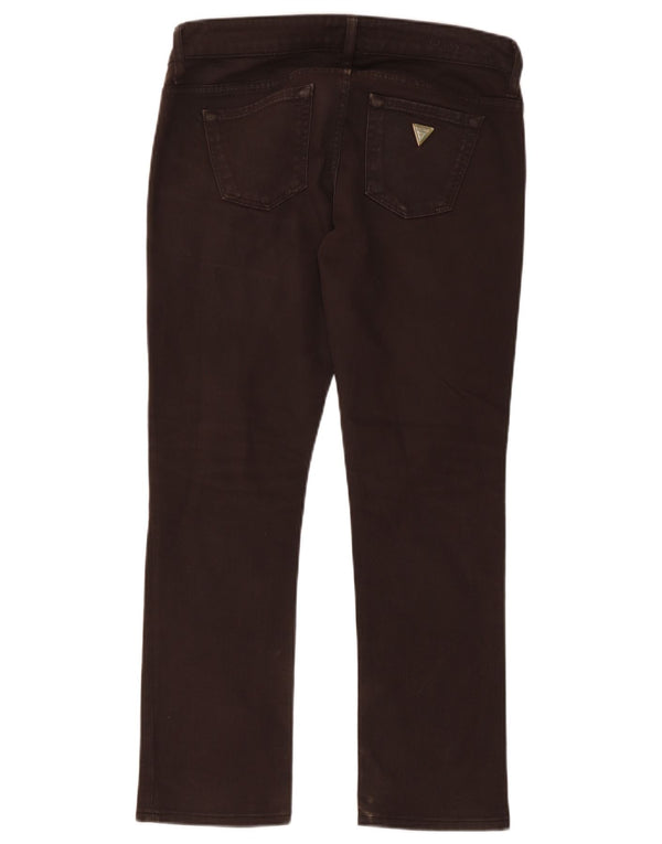 Guess Womens Slim Jeans W29 L27 Brown Cotton