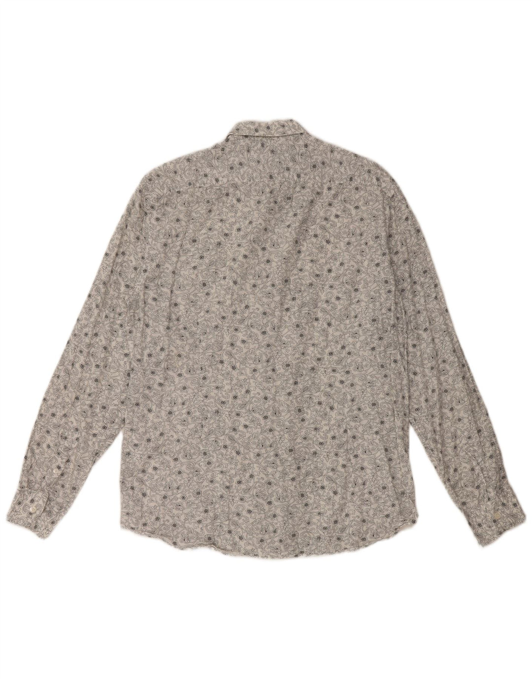 TED BAKER Mens Shirt Size 3 Medium White Floral Cotton