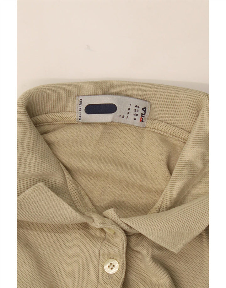 FILA Womens Sleeveless Polo Shirt IT 44 Medium Beige Vintage Fila and Second-Hand Fila from Messina Hembry 