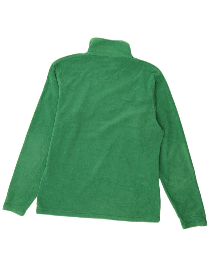 Diadora Mens Zip Neck Fleece Jumper Medium Green Polyester