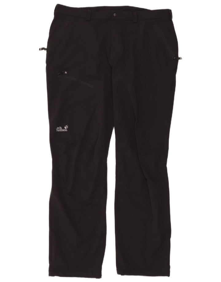 Jack Wolfskin Mens Cargo Trousers UK 48 2XL W40 L34 Black Polyamide