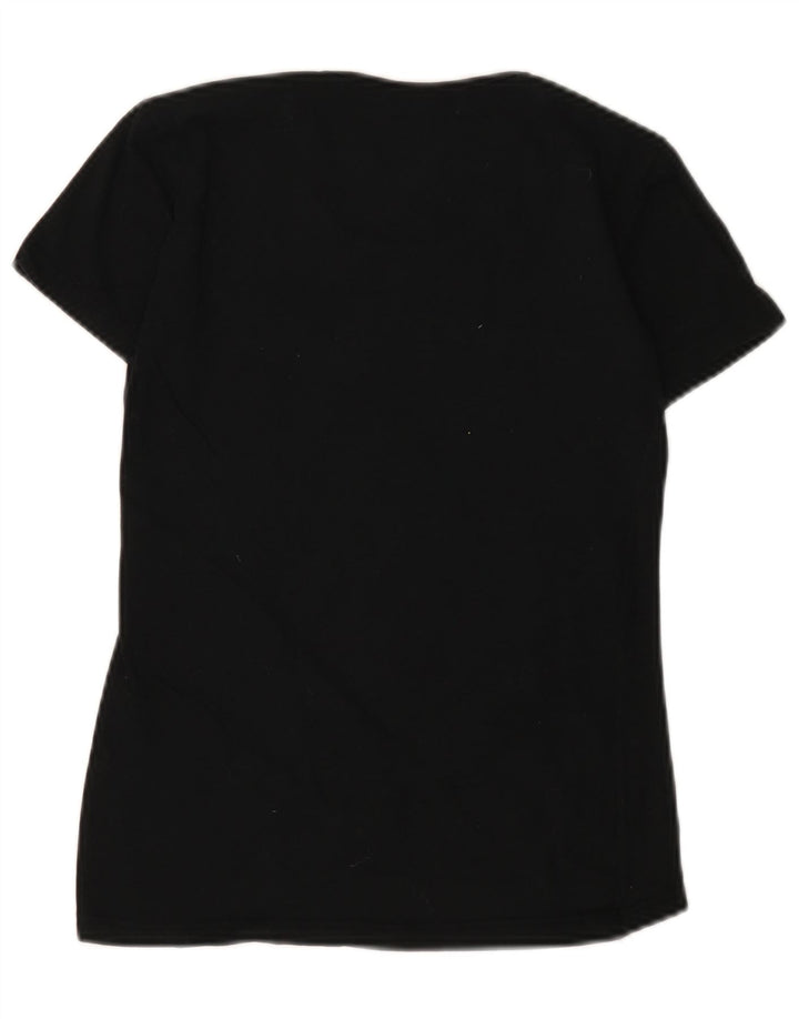 KAPPA Womens T-Shirt Top UK 12 Medium Black