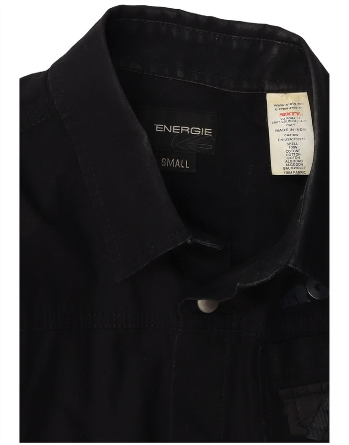 ENERGIE Mens Shirt Small Black Cotton