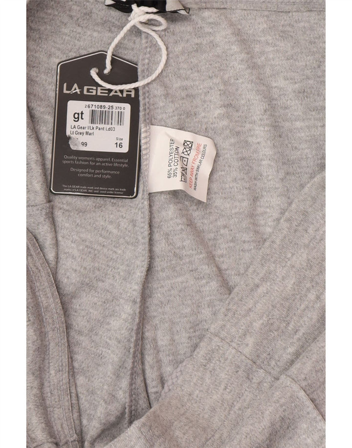 La Gear Womens Tracksuit Trousers UK 16 Large  Grey Polyester