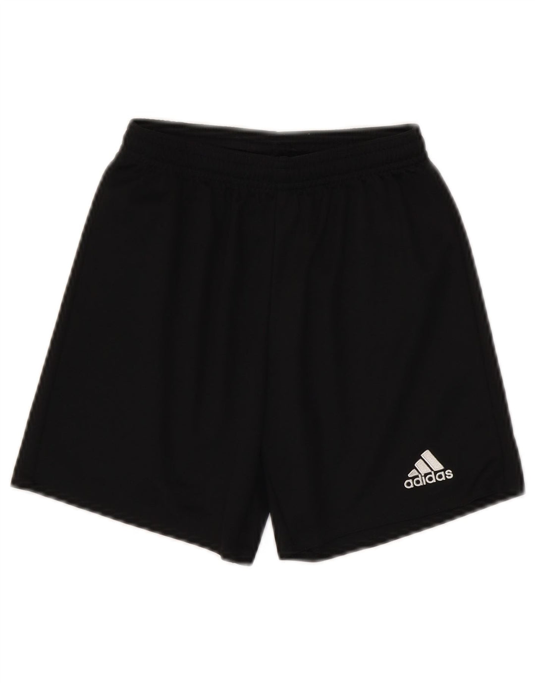 ADIDAS Boys Climalite Sport Shorts 9-10 Years Black Polyester