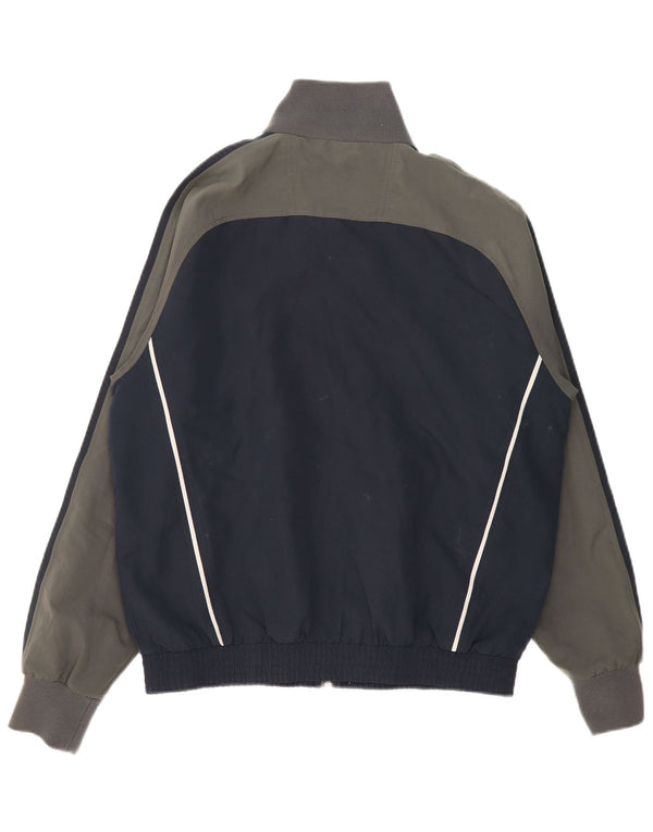 CHAMPION Mens Tracksuit Top Jacket Large Navy Blue Colourblock Polyester